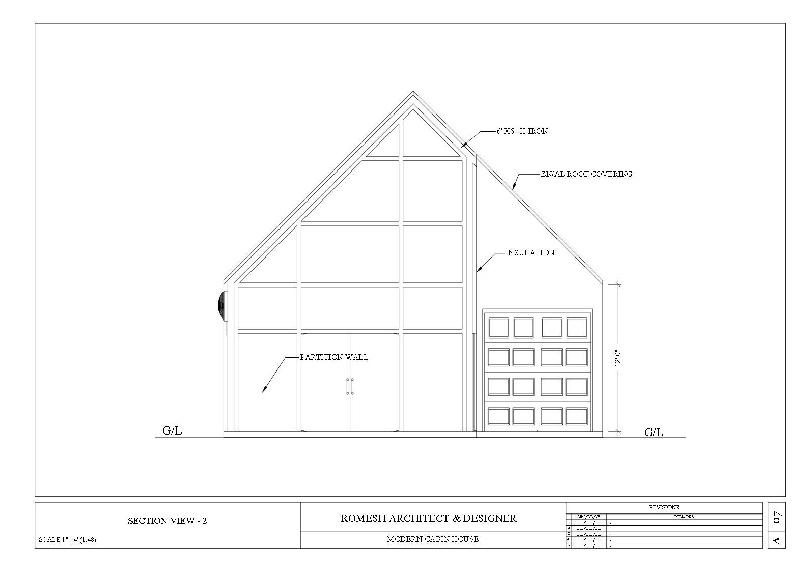Modern House Plan with Blueprint PDF, DWG & 3D Design- 1100sqft (No 13)