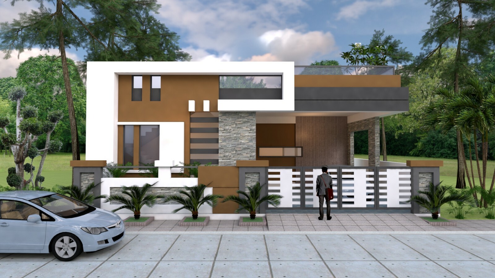 House Plan 40×60 Feet 12×18 Meter 3 Beds 2 Baths Terrace Roof (A4 Hard Copy)