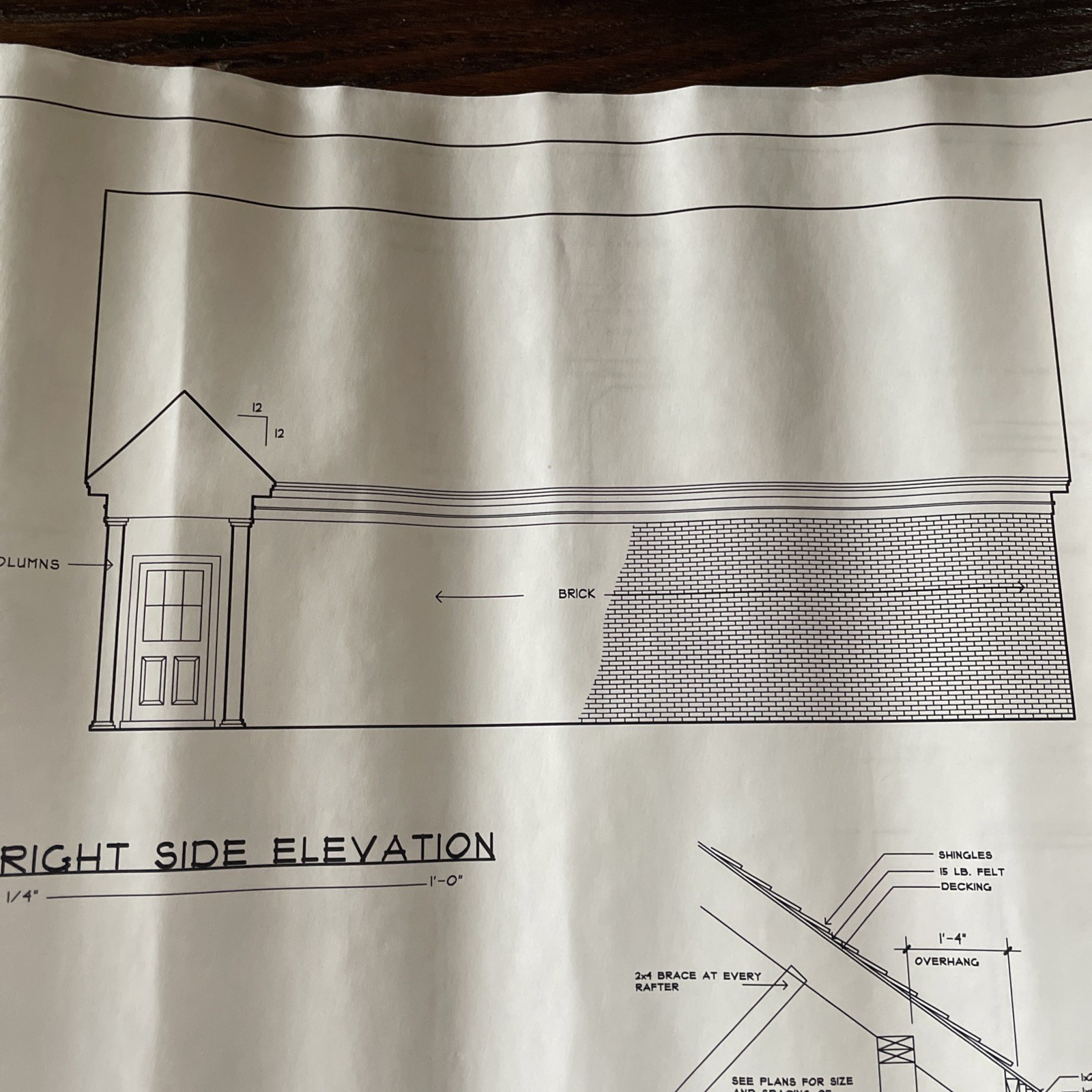 42 x 25 -3 Car Garage with 9’4” interior Ceiling & Walk-up Bonus Building Plans