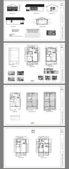 24×32 House — 1 Bedroom 1 Bath — PDF Floor Plan — 768 sq ft — Model 1A