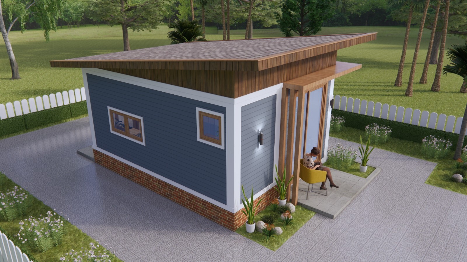 13×16 Small House 4×5 Meter 1 Bed 1 Bath Shed Roof PDF & A4 Hard Copy