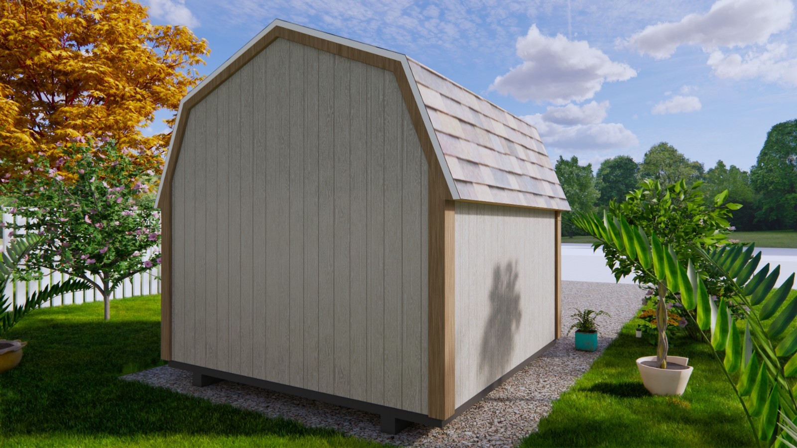 DIY 8×8 Shed Plan (Gambrel Roof Barn) | PDF + Material List + A4 Printed Guide