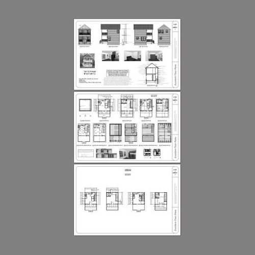 16×16 Tiny House — 446 sq ft — PDF Floor Plan — Model 18
