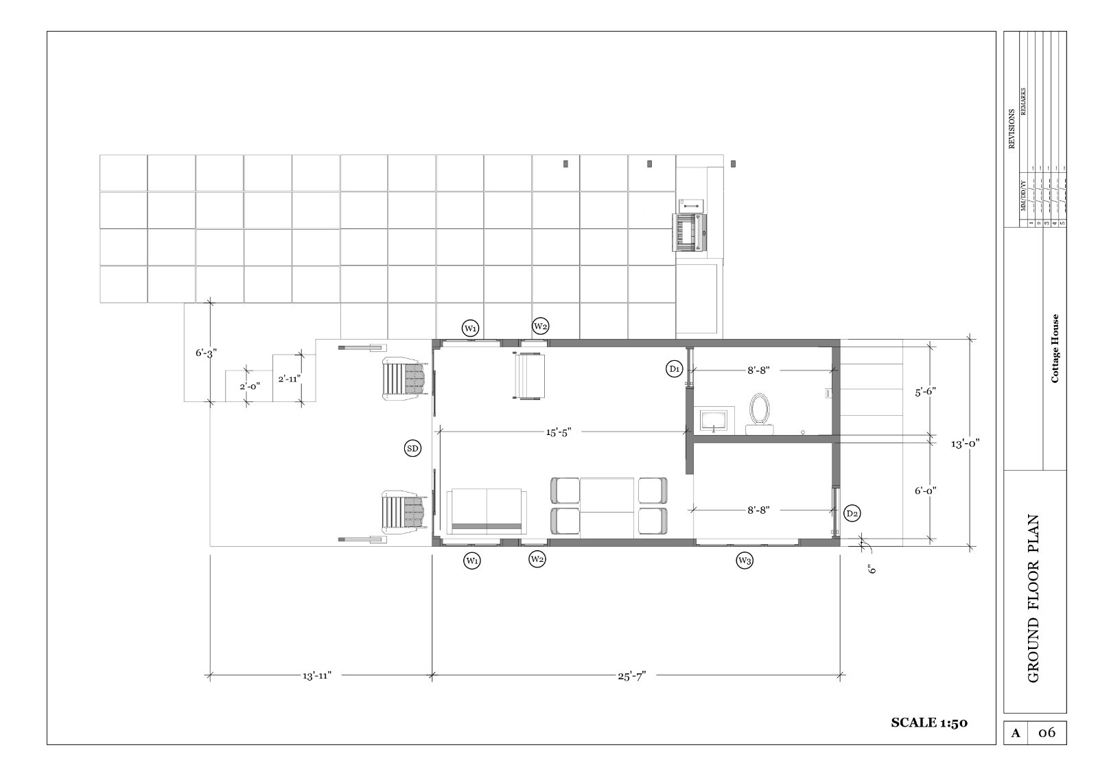 Custom Two Story Cottage House Plan 13’ x 25’ with Images, Free CAD & PDF File