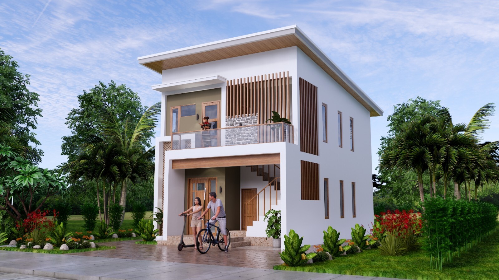 20×30 Duplex House 6×9 Meter 2 Beds 1 Bath Each Floor Shed PDF & A4 Hard Copy