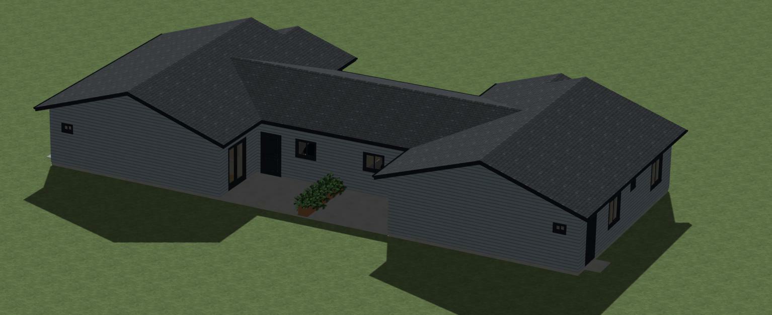 Duplex House Plans 2160 total sq.ft. 2 bedrooms each side. PDF files available.