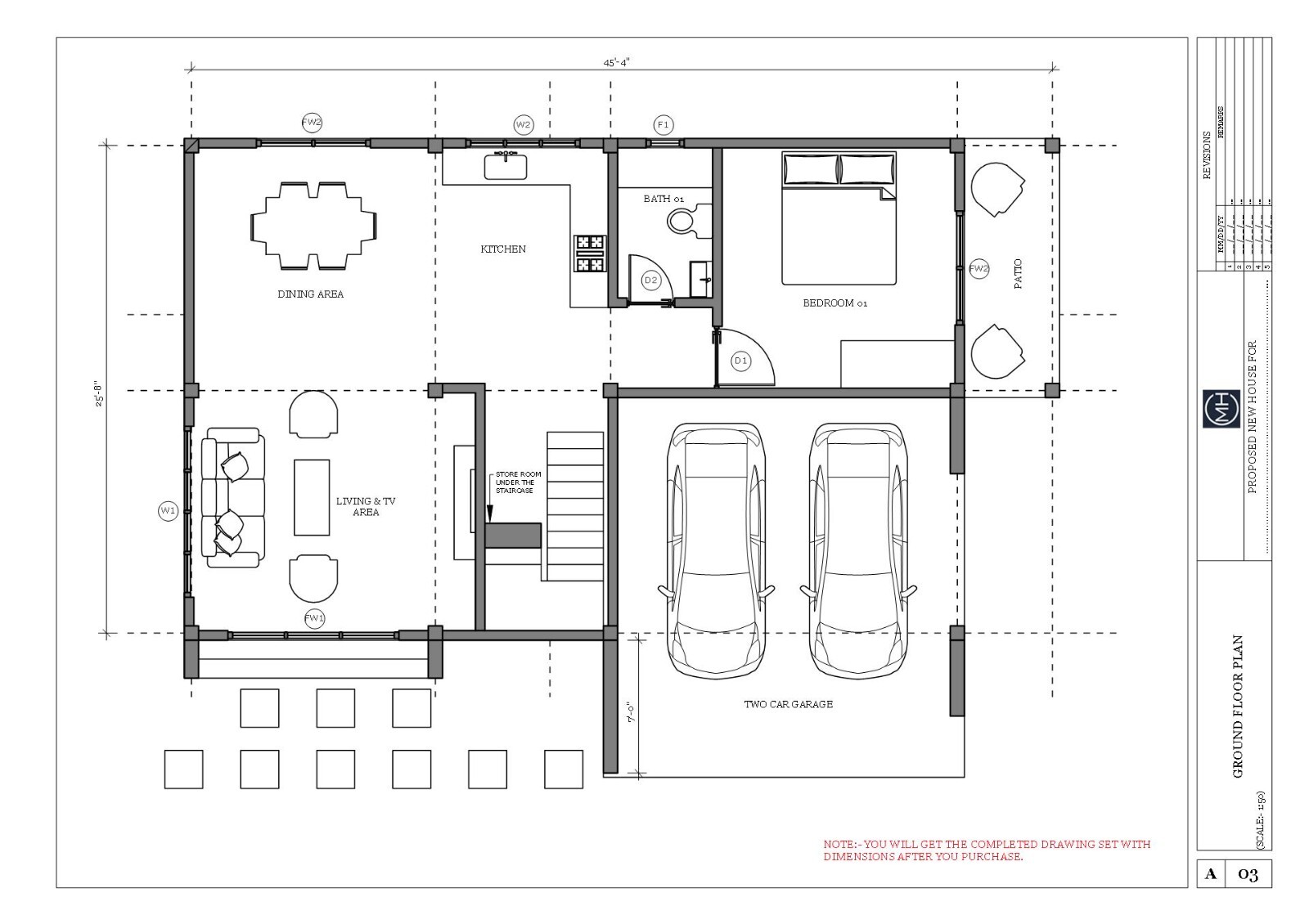 Modern Two Story House Plan 3D images DWG CAD File And PDF For Blueprint Plans