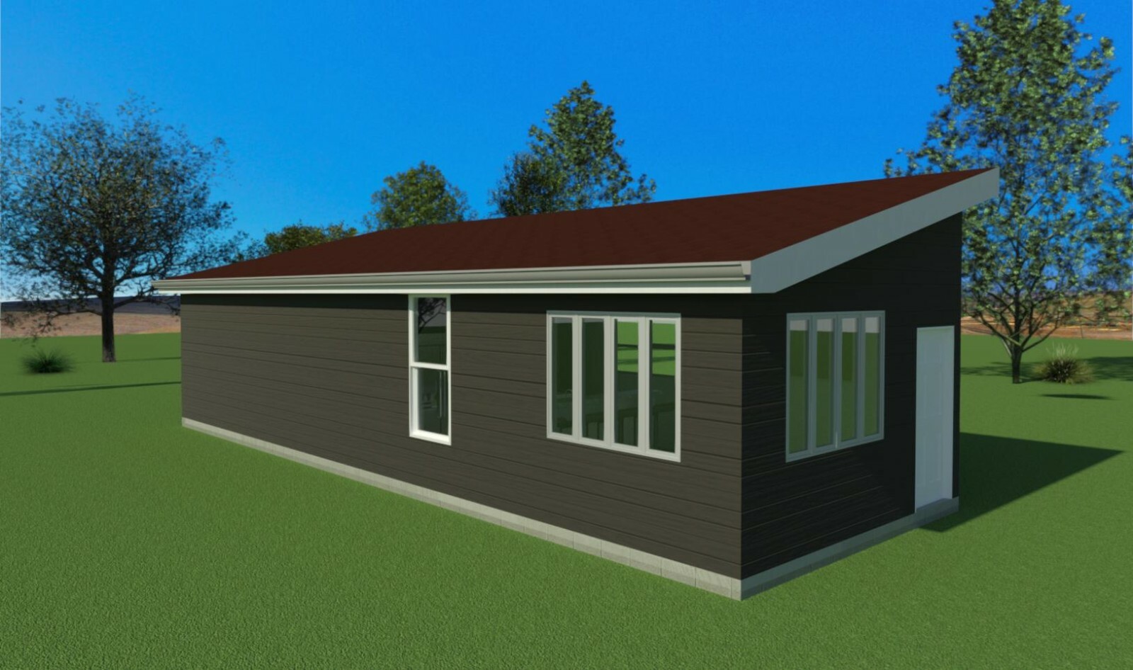 Modern Tiny House Floor Plans- 1 bedroom, 572 sf. Living Space.