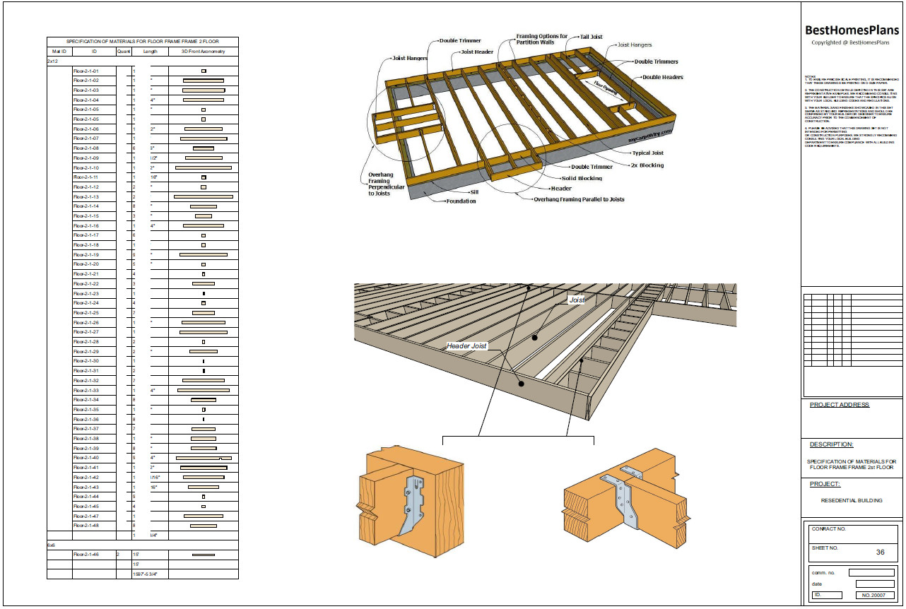 60’x60′ 3 Beds, 3.5 Baths Hi-tech Style Architectural Build Plans PDF.