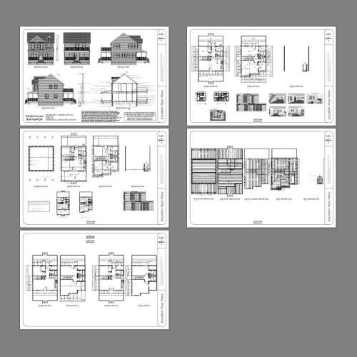 24×24 House — 3 Bedroom 3 Bath — 1,143 sq ft — PDF Floor Plan — Model 2A
