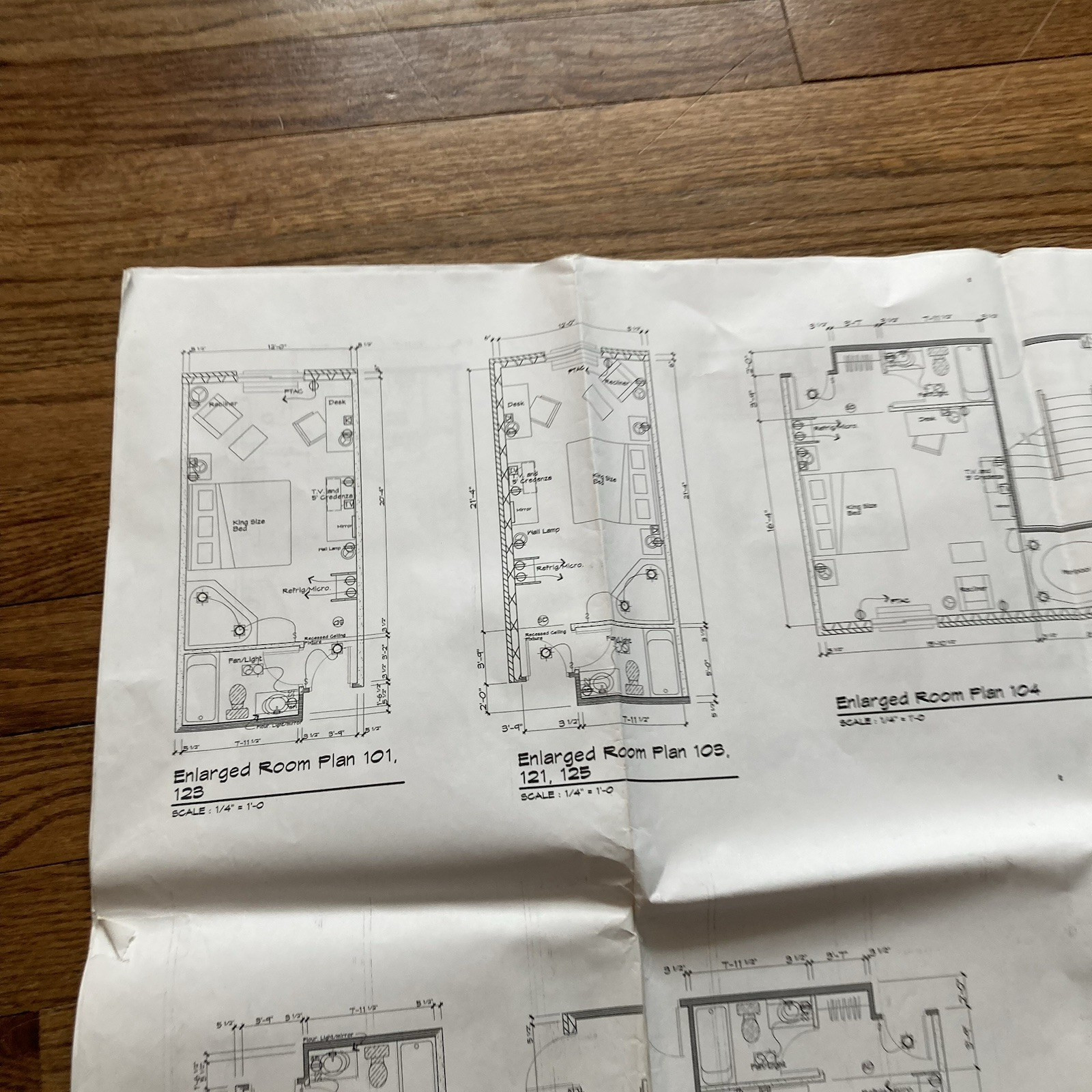 Large Foldout Architectural Blueprint Super 8 Motel Uniontown PA Y2K 24×36