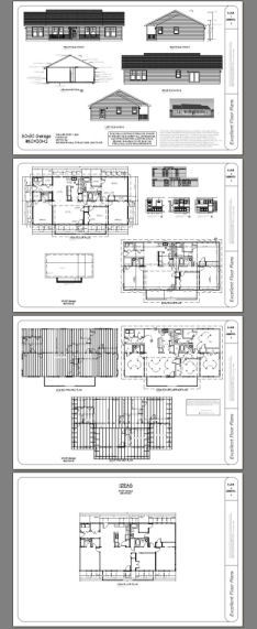 60×30 House — 4 bedroom 3 Bath — 1,800 sqft — PDF Floor Plan — Model 2