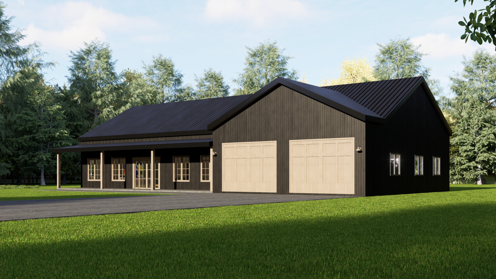 Barndominium 3 Bed 2 Bath with 2 car shop 43’X70′ 3,000 sq. ft. | PDF Download
