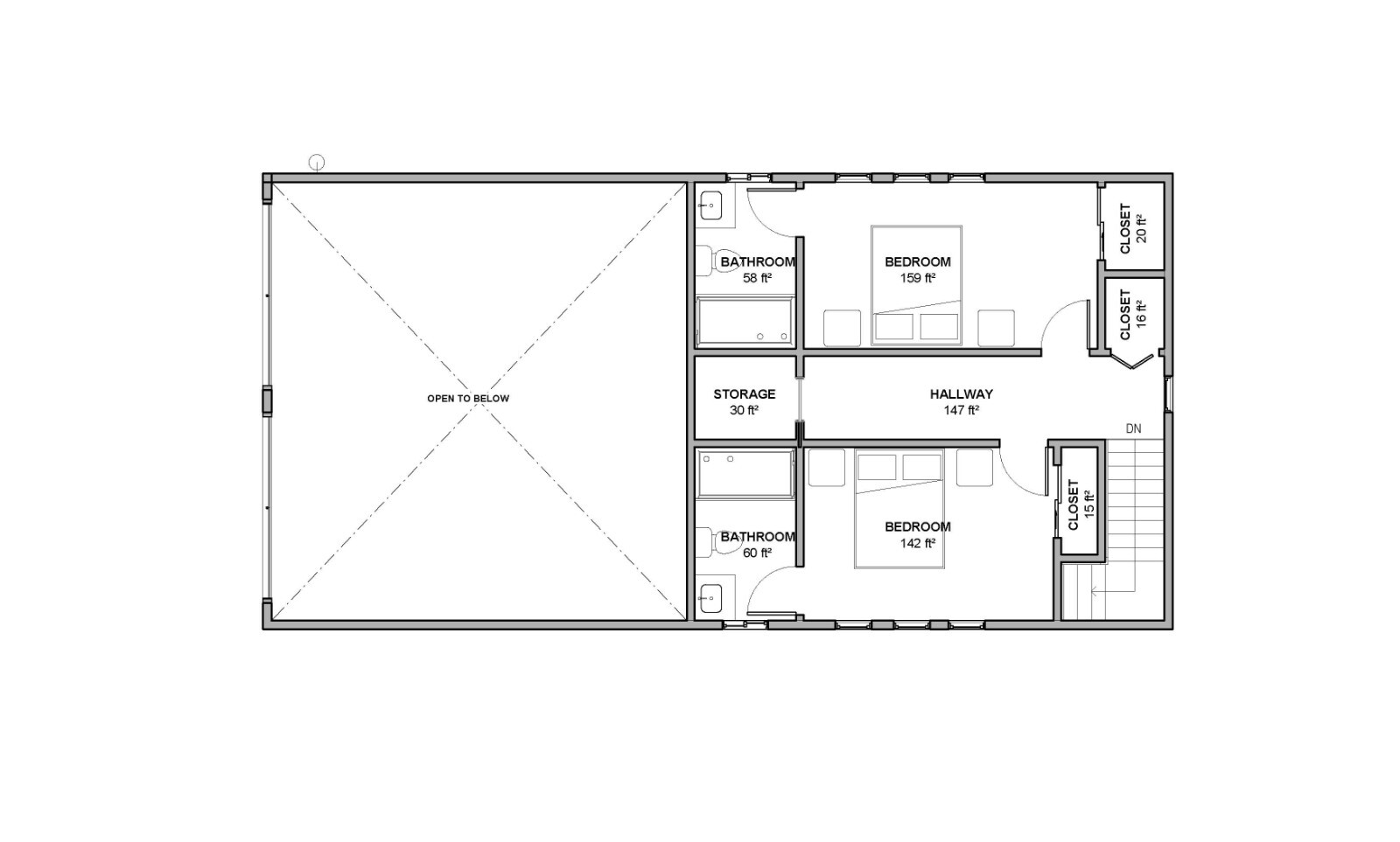 Barndominium House Plan 3 Bedrooms 4 bath 25’x50′ (2,500 sq ft.) | PDF Download