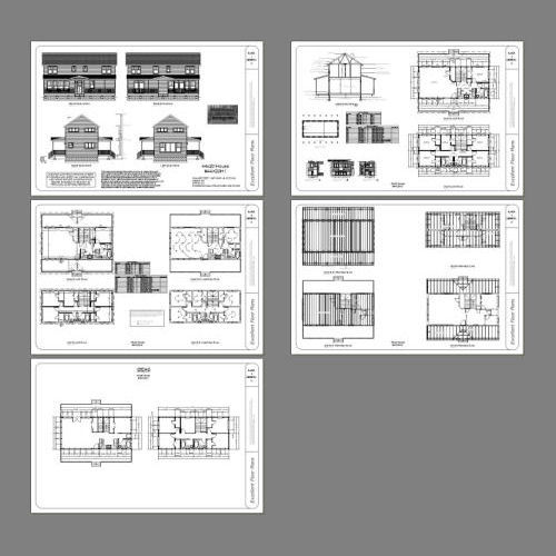 44×20 House — 4 Bedroom 3 Bath — 1,692 sq ft — PDF Floor Plan — Model 1F
