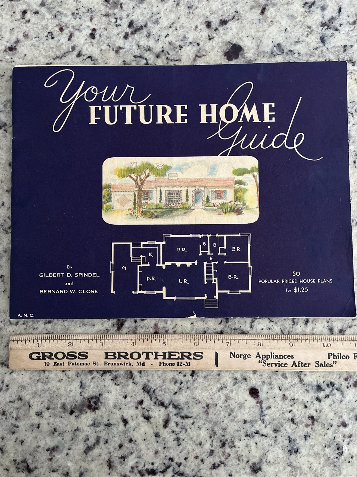Vintage 1945 Future Homes Co Home Plan Catalog MCM Ranchers 50 Colorful Drawings