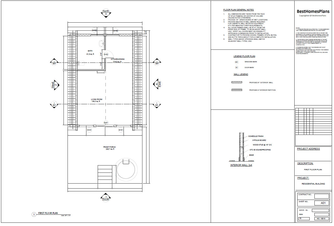 20’x42 1 Bed, 1 Bath Modern A-Frame Cabin Architectural Build Plans PDF.