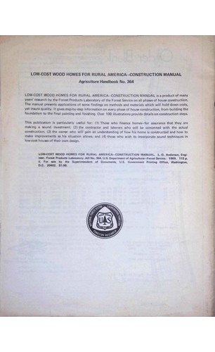 USDA Forest Service Designs for Low-Cost Wood Homes Booklet with Plans 1969