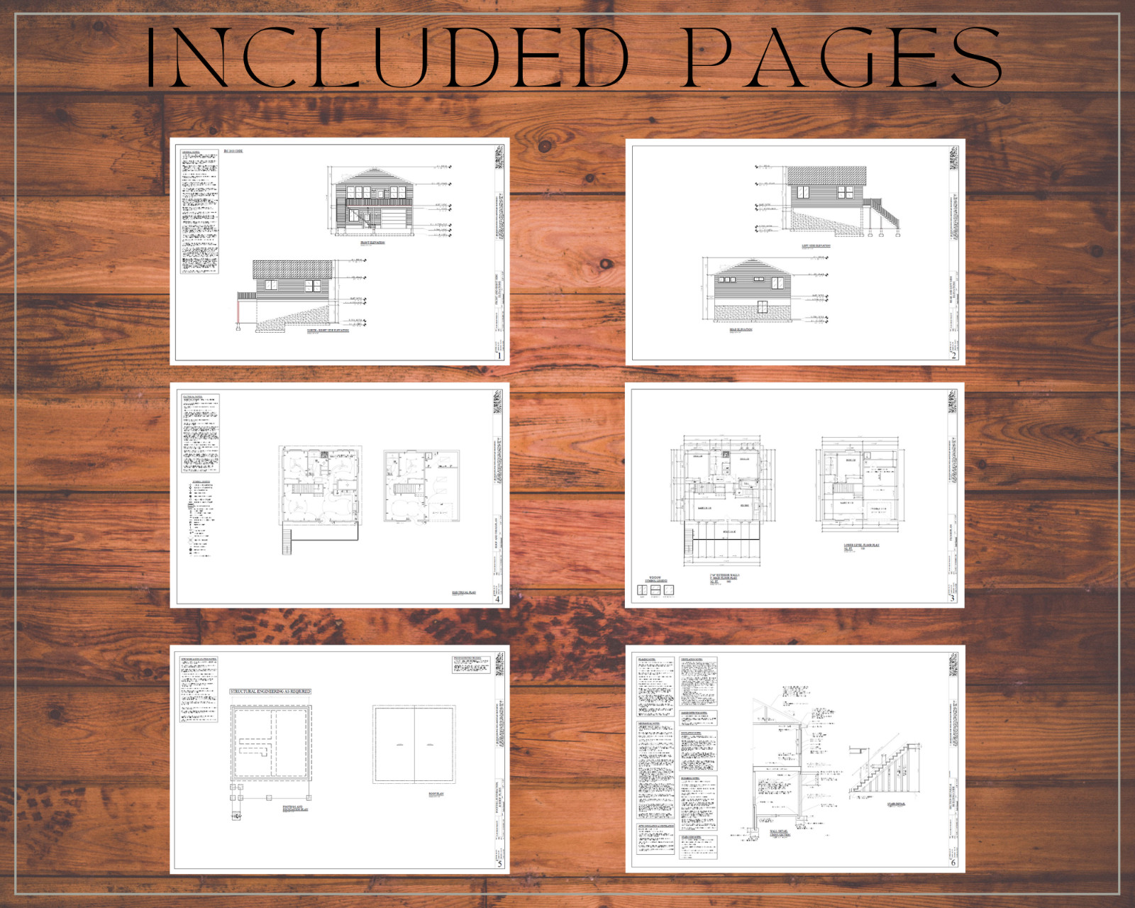 Custom House Home Building Plans 3 Bed, 2 bath, 1 car PDF & CAD for Uphill Lot