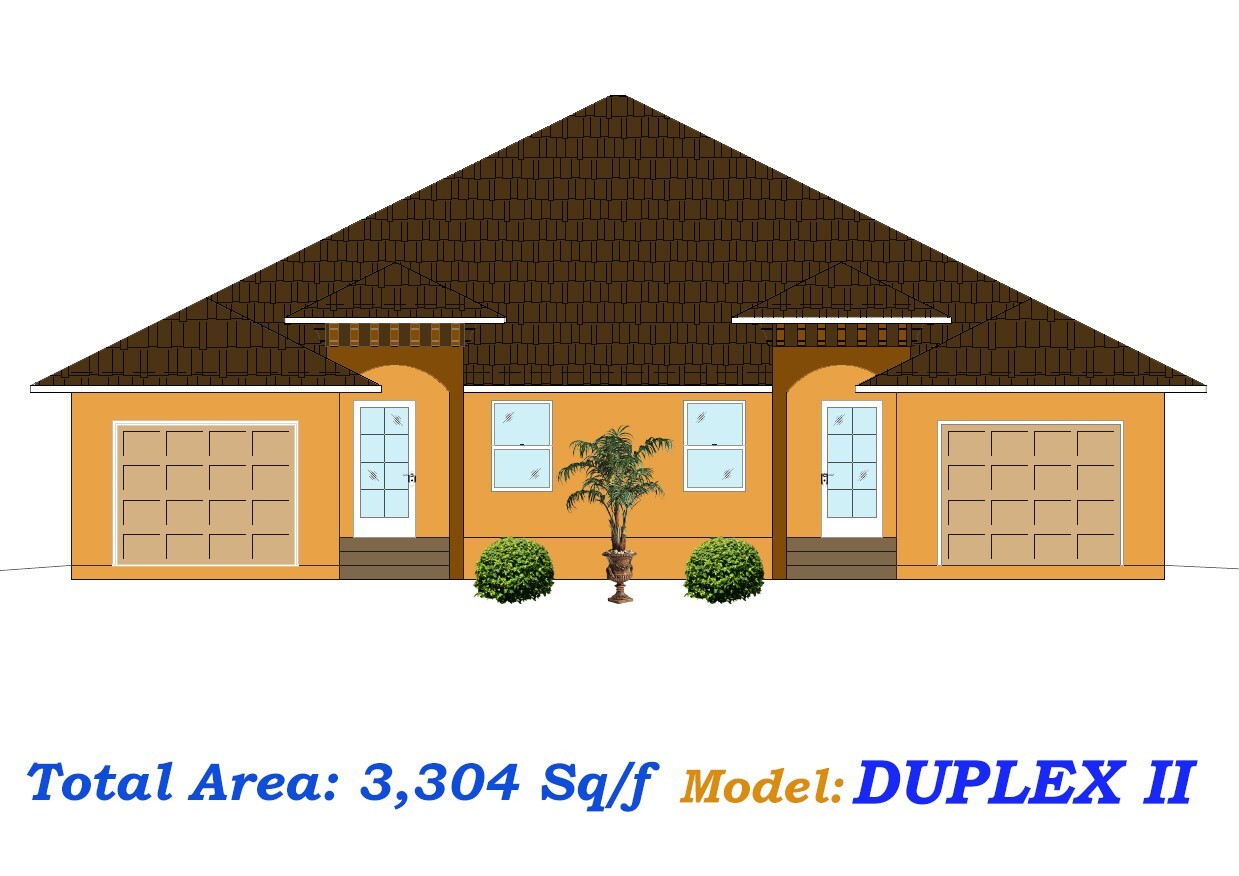 3,304 sq/ft Custom DUPLEX Plan Blueprint Project House COMPLETE SET in PDF