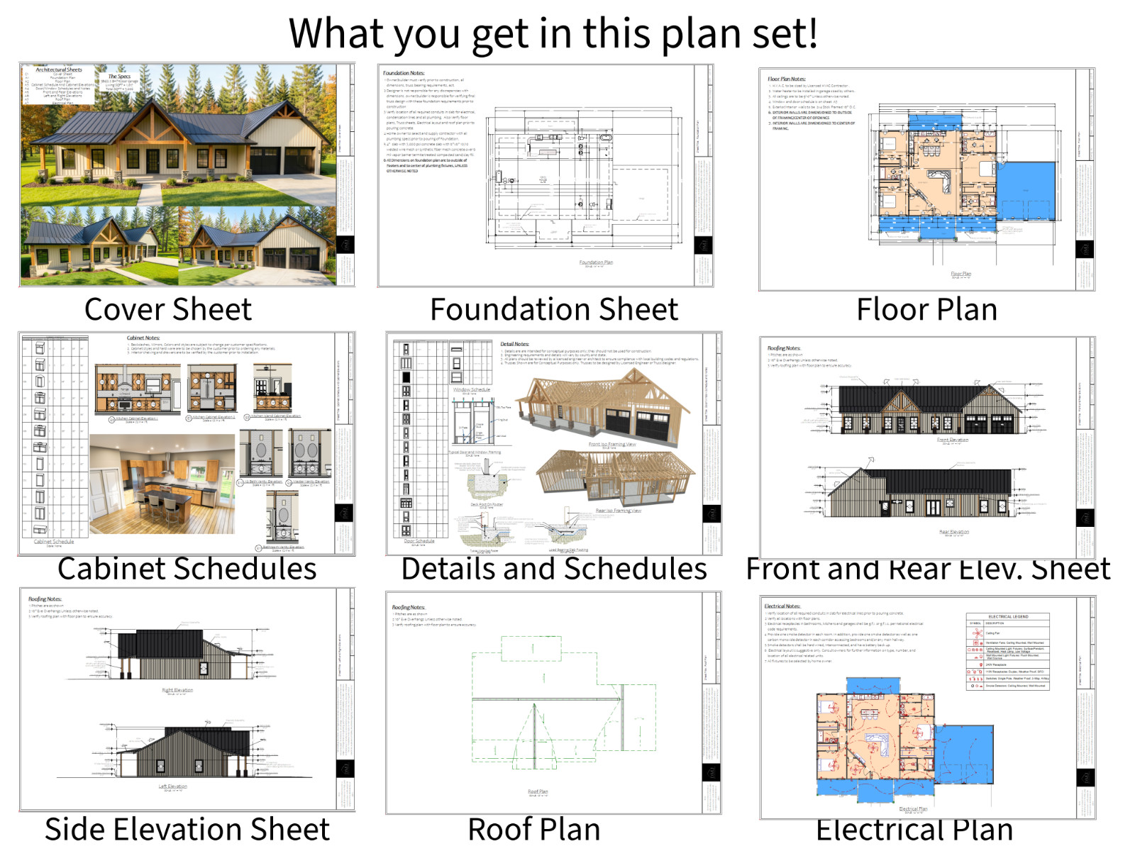 Modern Farmhouse Plan: 1,817 (Living) Sqft-3 Bedroom-2.5 bath-Office-2 car garag