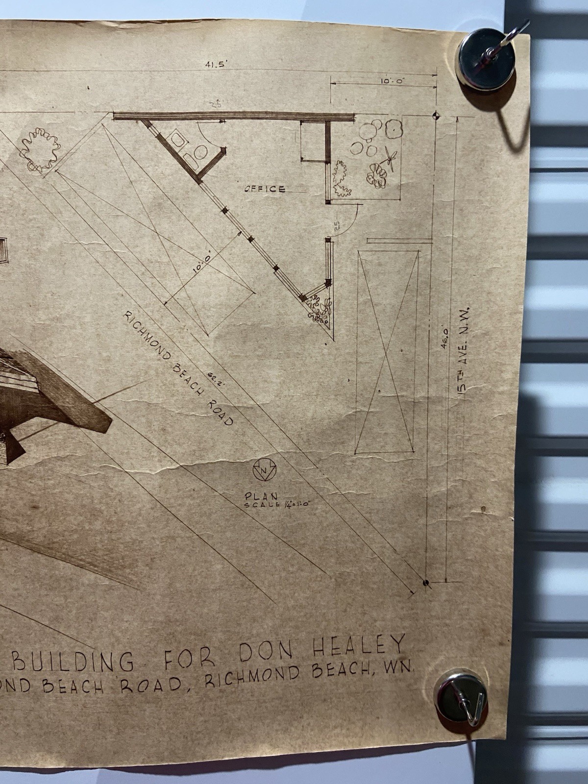 original vintage architectural drawings plans richmond beach 17×23