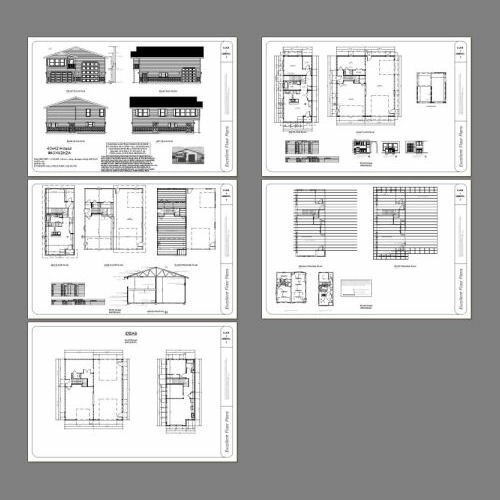 40×42 Apartment with 2-Car 1-RV Garage – PDF FloorPlan – 1,153 sqft – Model 2A