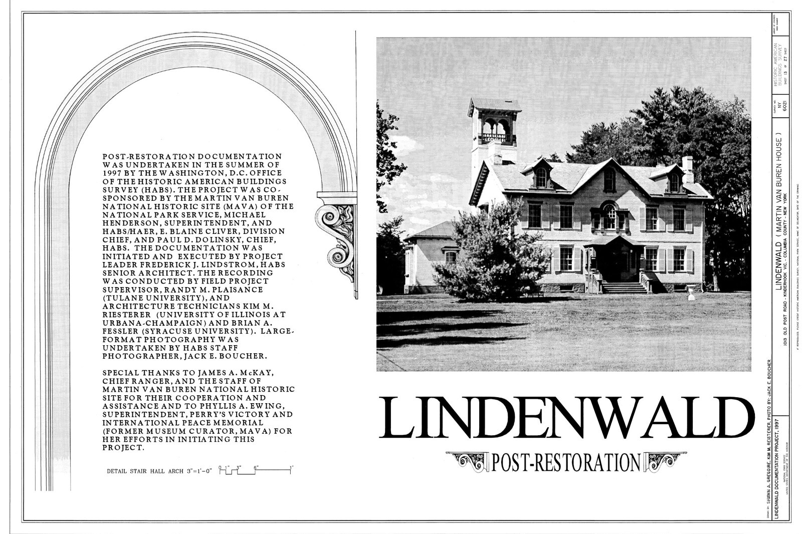 Italianate Victorian home of President van Buren, detailed architectural plans