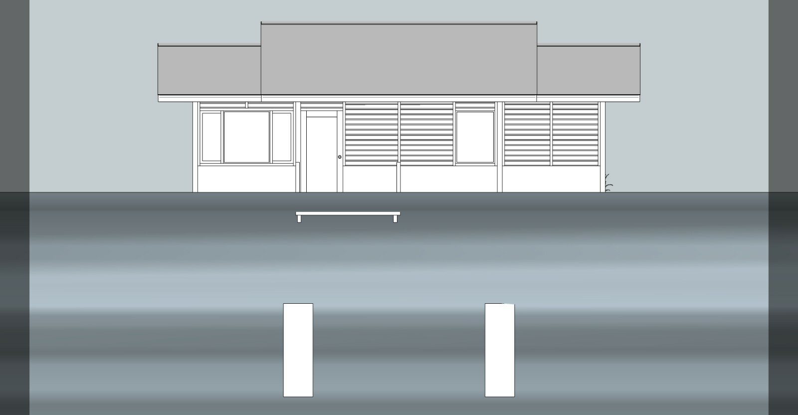 Modern Cabin House Plan 3D images DWG CAD File And PDF For Blueprint Plans