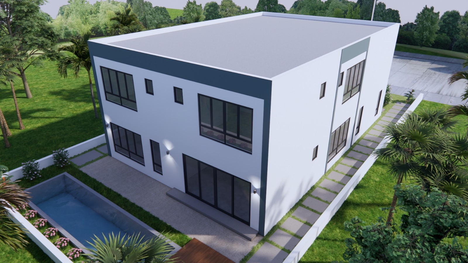 39×56 Feet House Plans 3d 12×17 Meter 5 Beds 7 Baths A4 Printed PDF & CAD Plan