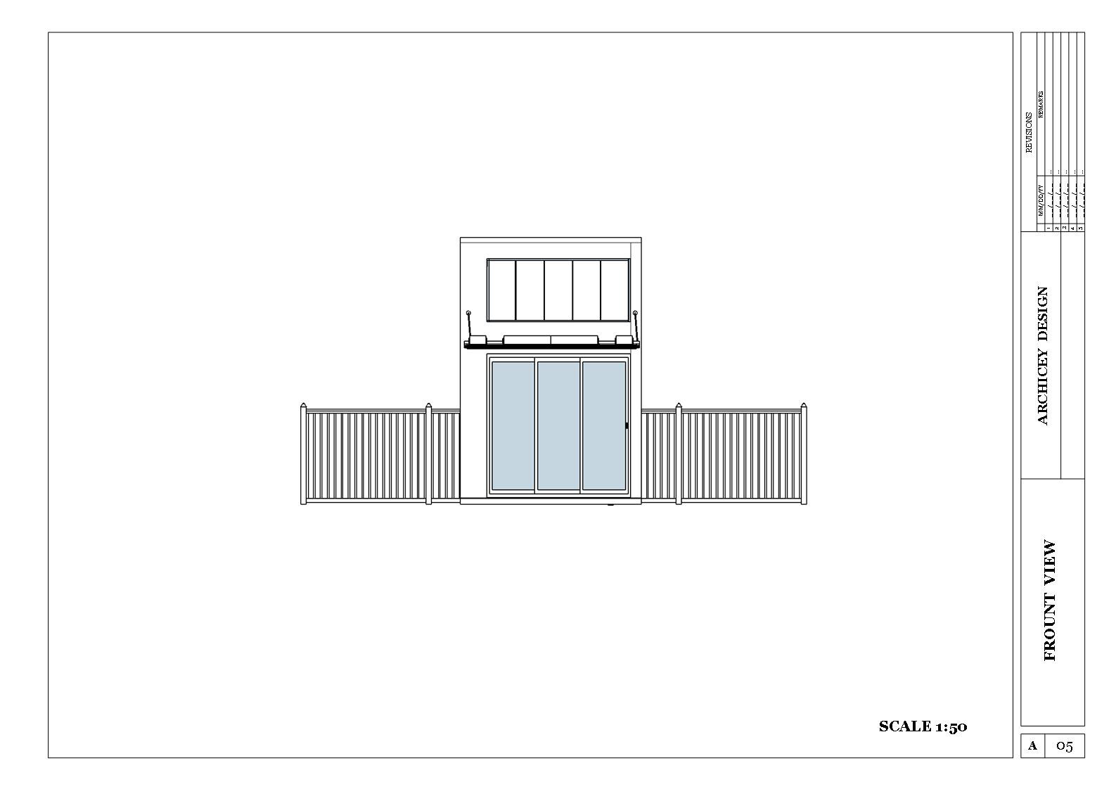 Modern Two Story Airbnb House Plan 3D Image with CAD FILE & PDF Blueprint Plans