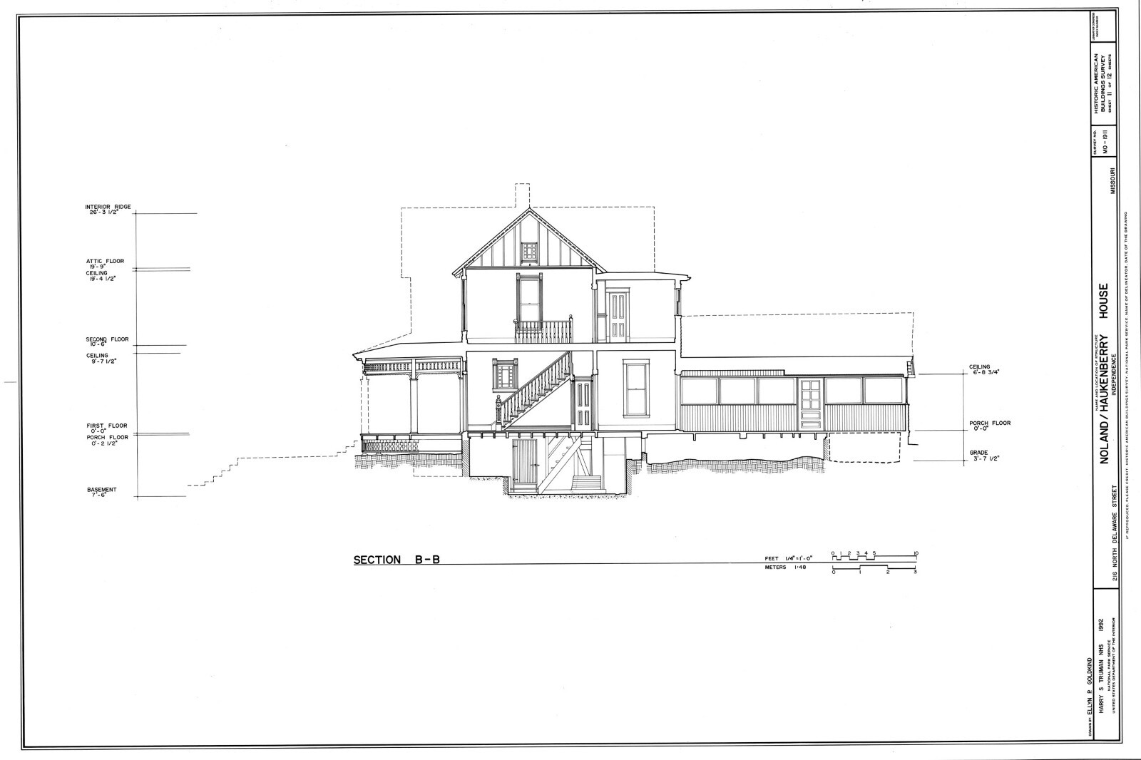 Victorian style home, wrap-around porch, 3 bedrooms, architectural prints