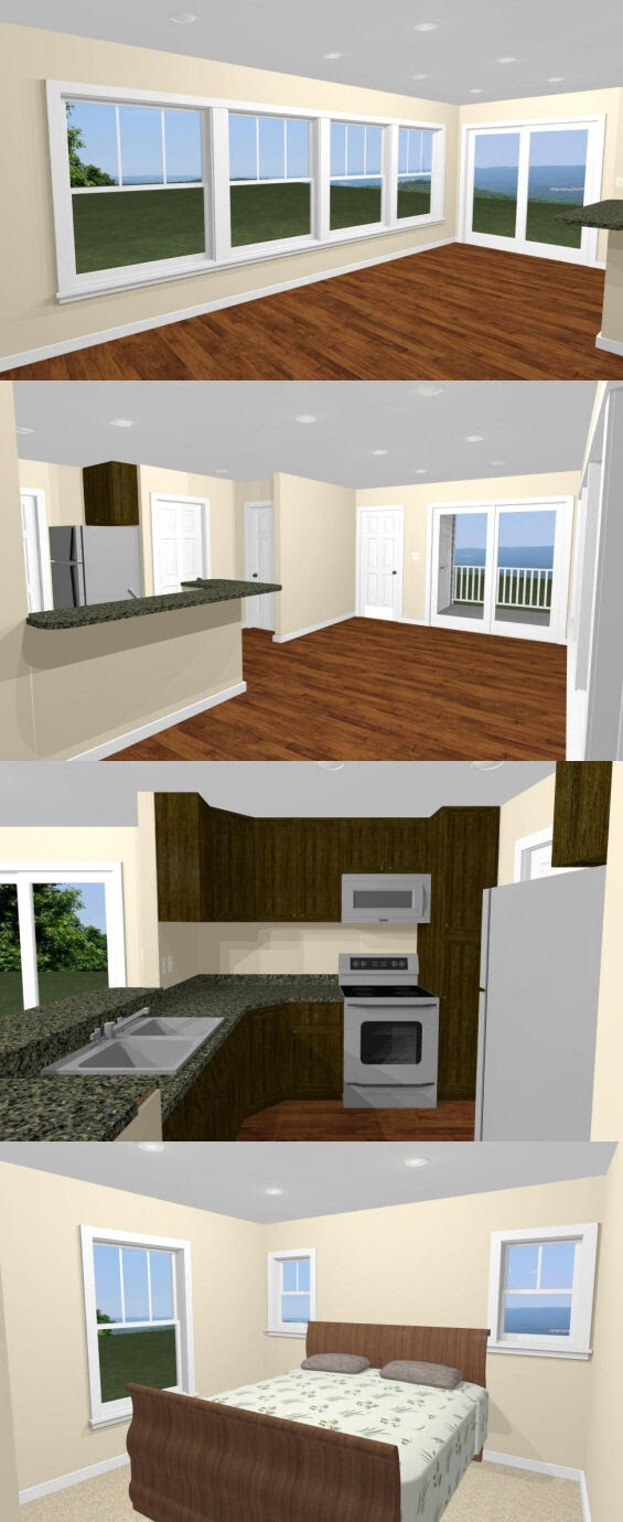 30×24 House — 1 Bedroom 1 Bath — 657 sq ft — PDF Floor Plan — Model 1A
