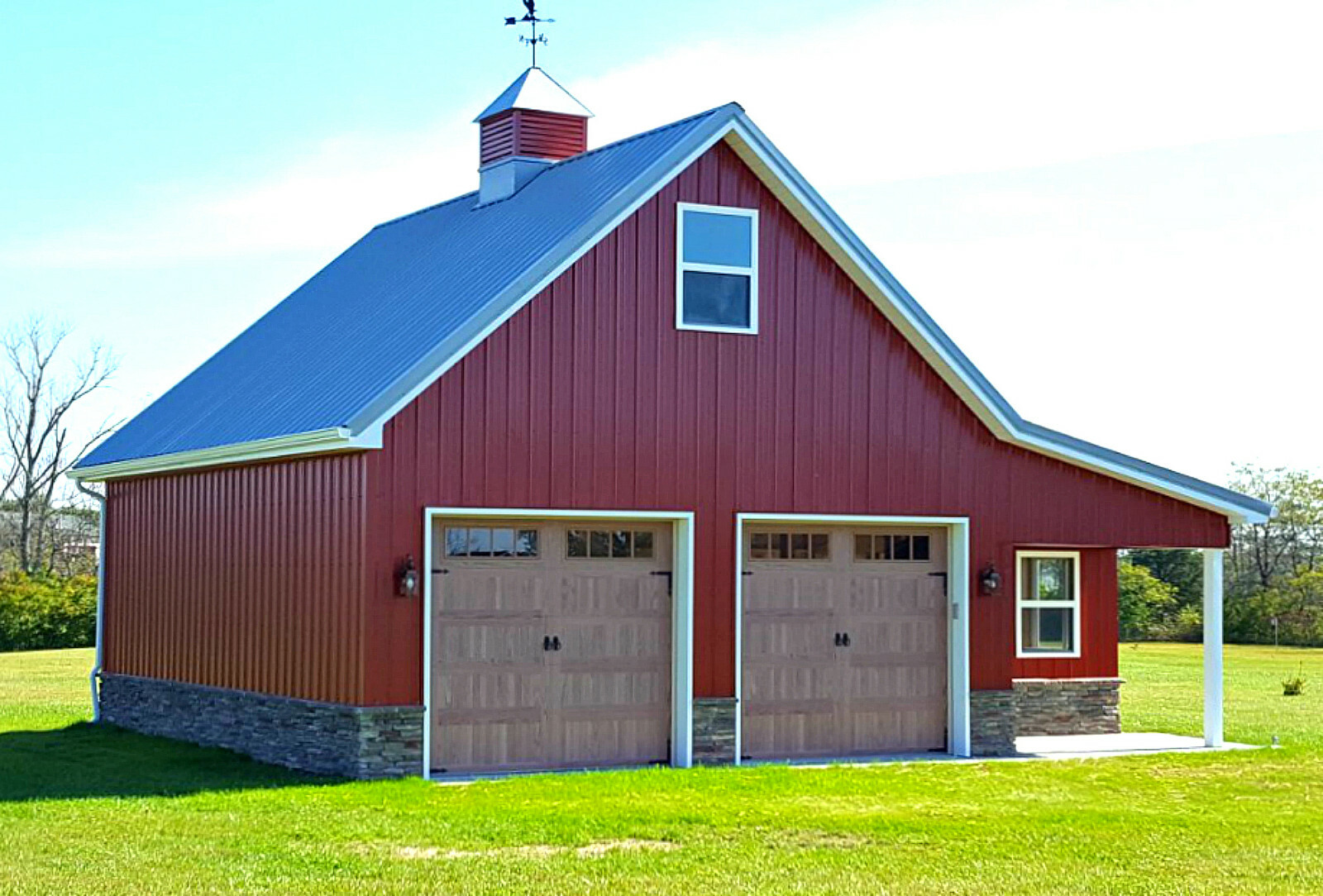 29 Country Garage Designs – Complete Pole-Barn Construction Blueprints
