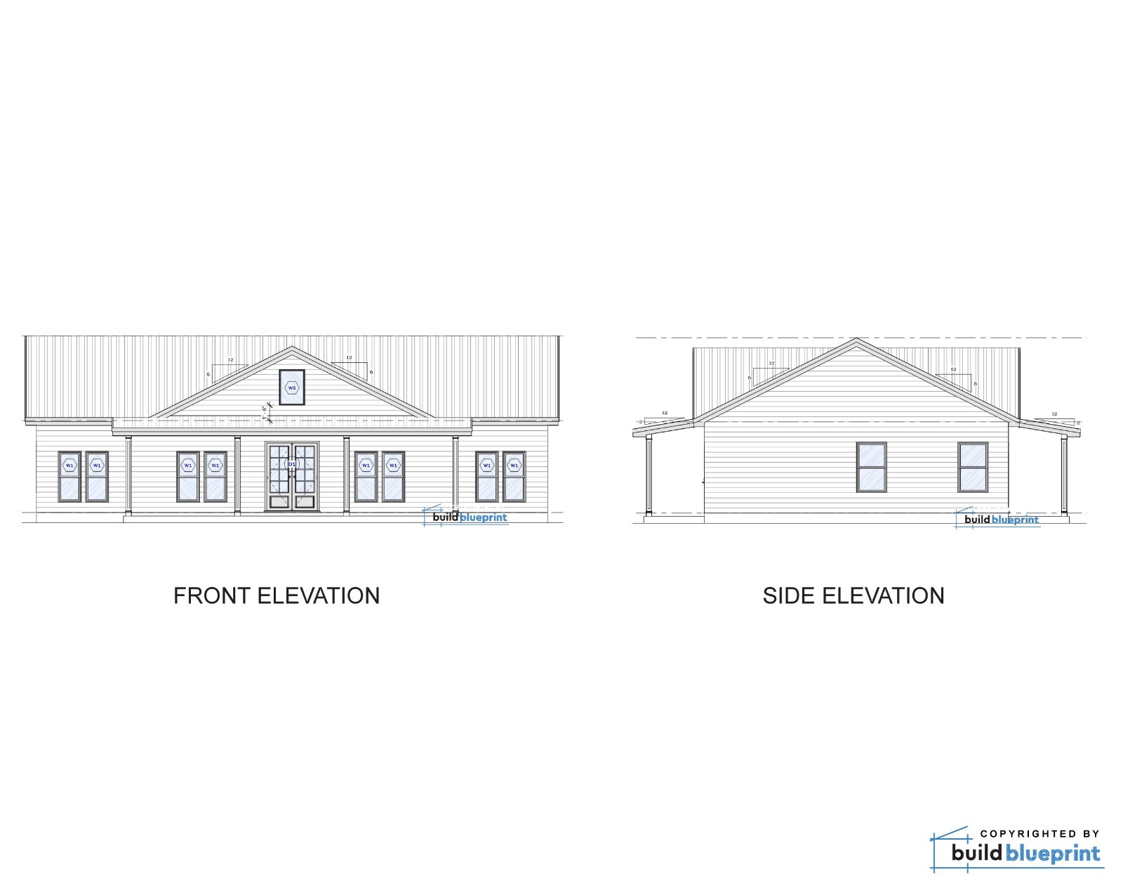 30×50 Modern Farmhouse Custom Architectural Plans 1500SF – PDF Download