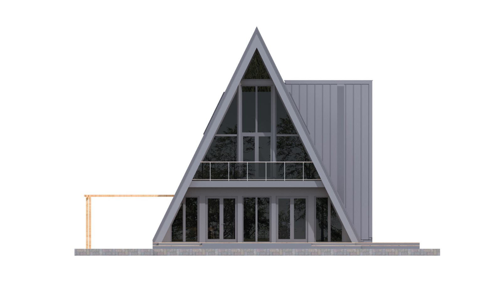 45’x57’ 4 Beds, 2 Baths A-Frame Cabin Architectural Build Plans PDF.