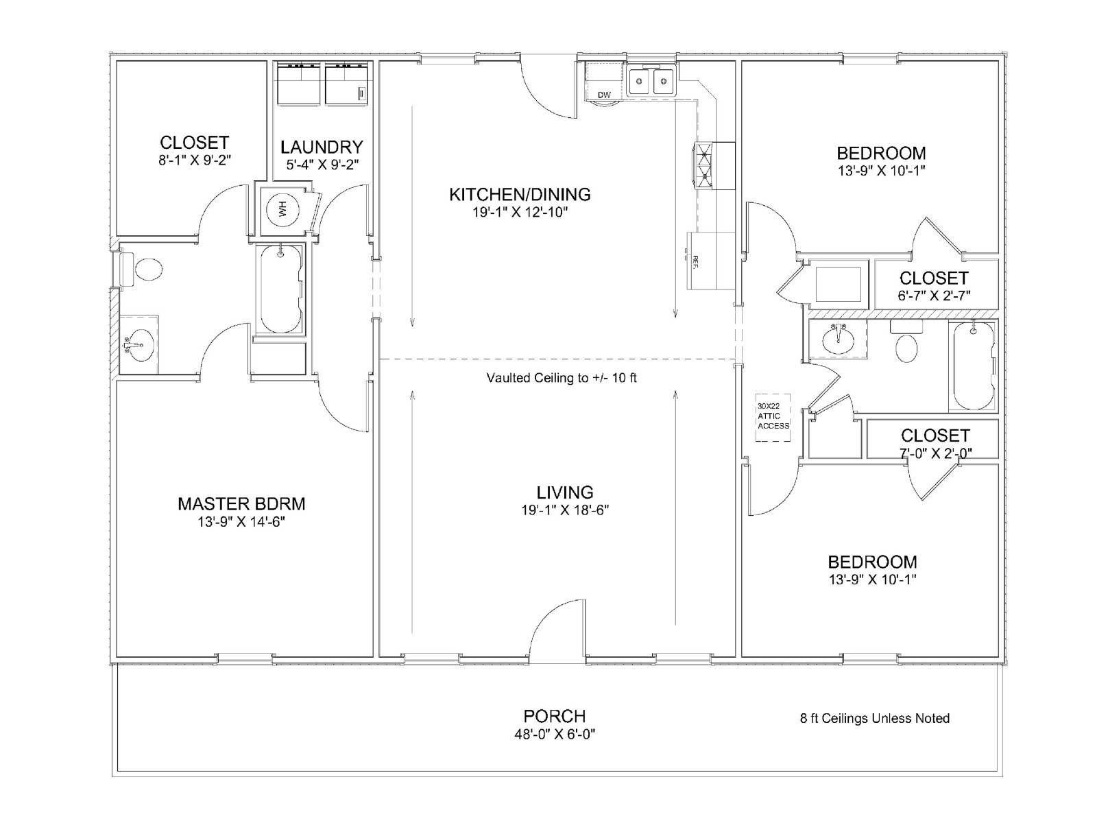 3 Bedroom/ 2 Bathroom 29 Gauge Metal House Kit