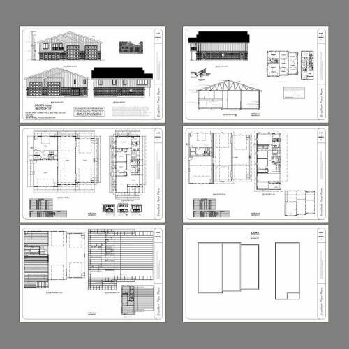 60×50 Apartment with 2-Car 2-RV Garage – PDF FloorPlan – 1,703 sqft – Model 1D