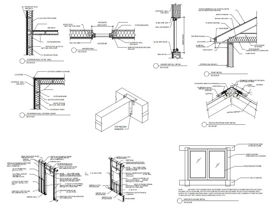 90’x55’ 3 Bed, 2 Bath, Garage, Porch, Architectural House Plans PDF Download.
