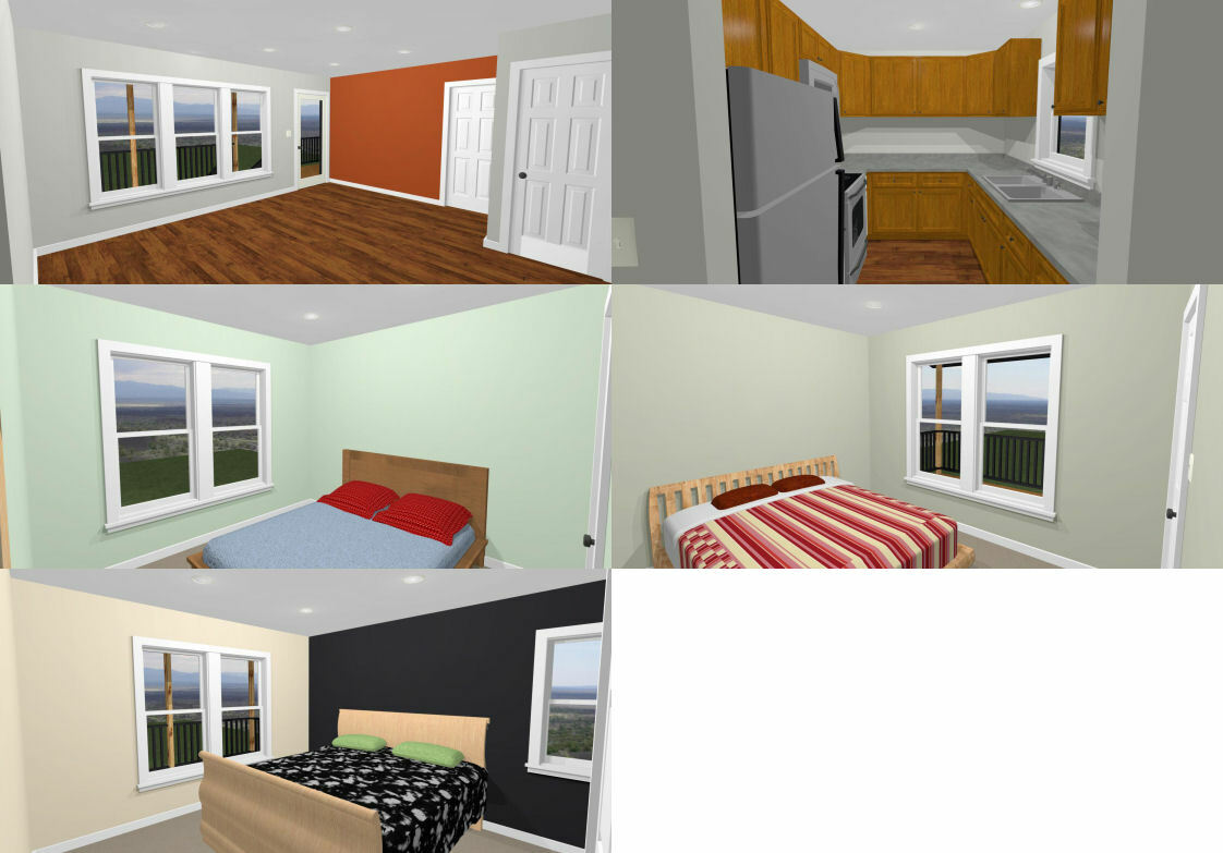46×24 House – 3 Bedroom 2 Bath – 1,104 sqft – PDF Floor Plan – Model 1E