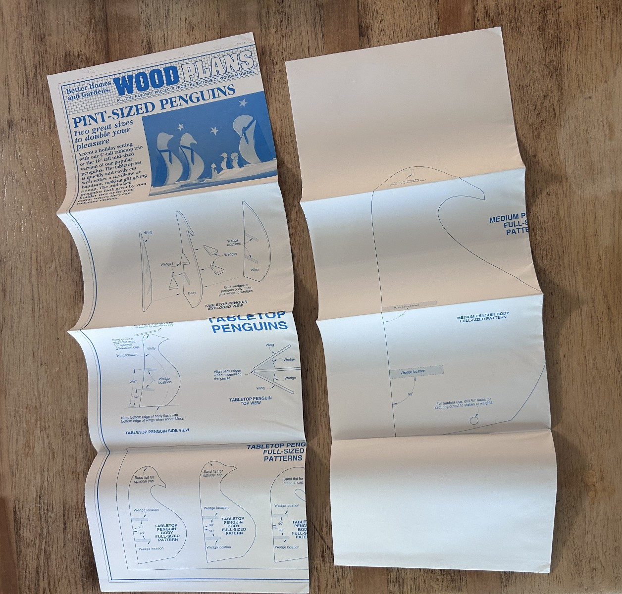 Better Homes and Gardens WOOD PLANS «Pint Size Penguins» Blueprints – Uncut