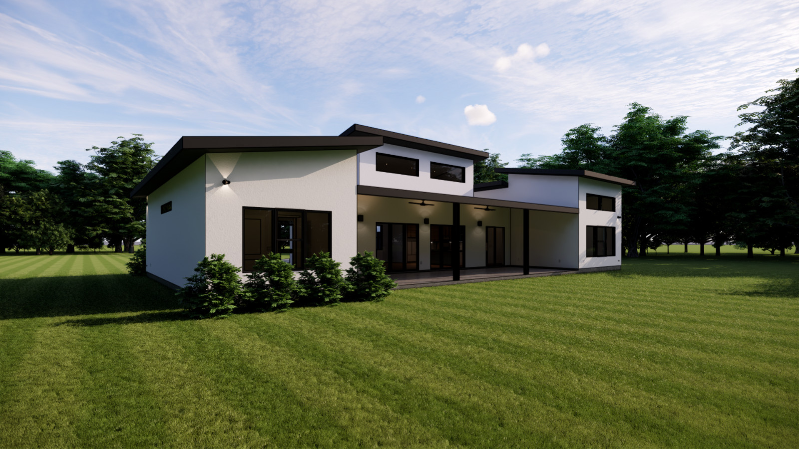 The Manhattan: Mid-Century 3 Bedrooms / 2.5 Baths 2,547 SF Design Blueprints