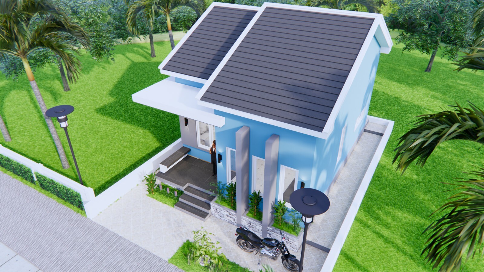 Custom Small House Plan 20×27 Feet 6×8 Meter 2 Beds 1 Bath PDF (A4 Hard Copy)