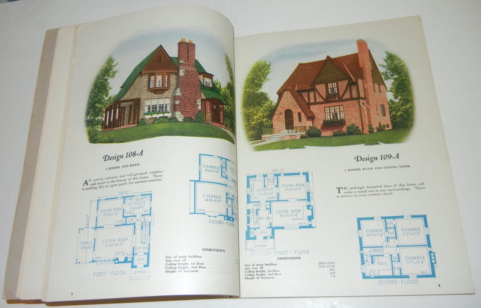 VINTAGE 1929 HOUSE HOME BUILDING DESIGNS FLOOR PLANS EGG HARBOR CITY NJ CATALOG