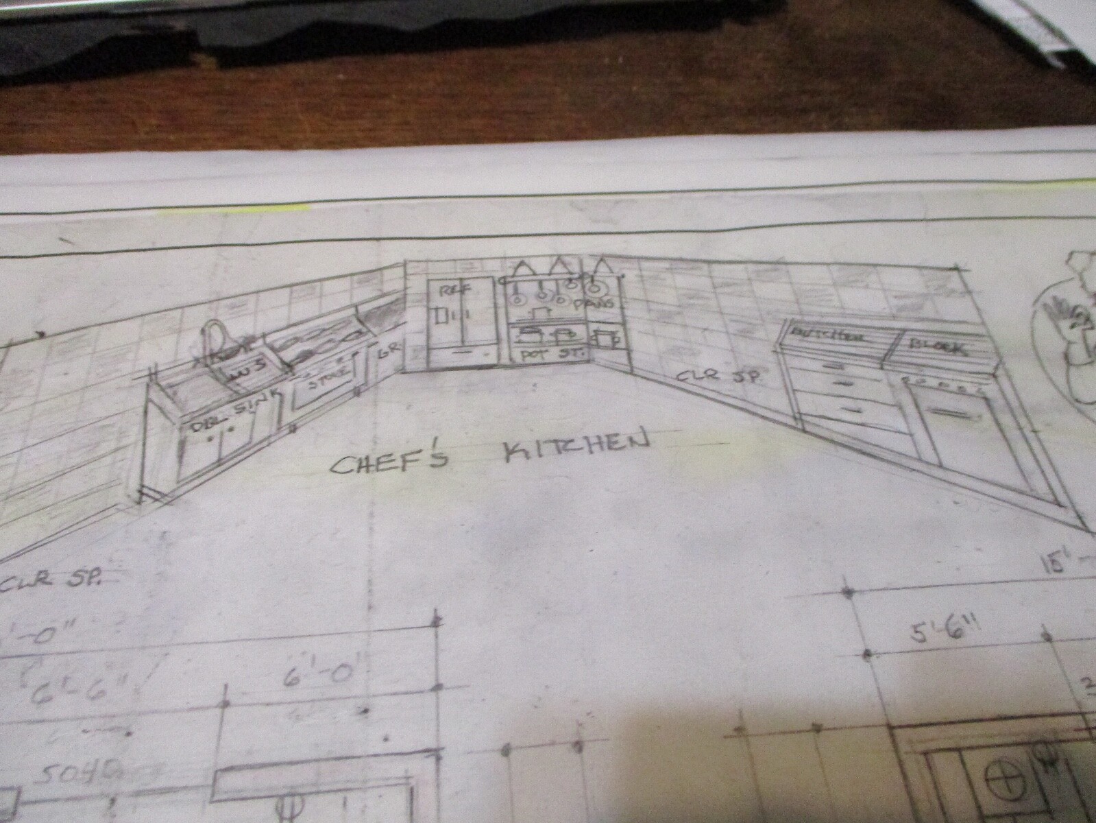A-FRAME CABIN PLANS HAND-DRAWN ARCHITECTURAL COPIES 1200 SQ FT. CHEF’S KITCHEN