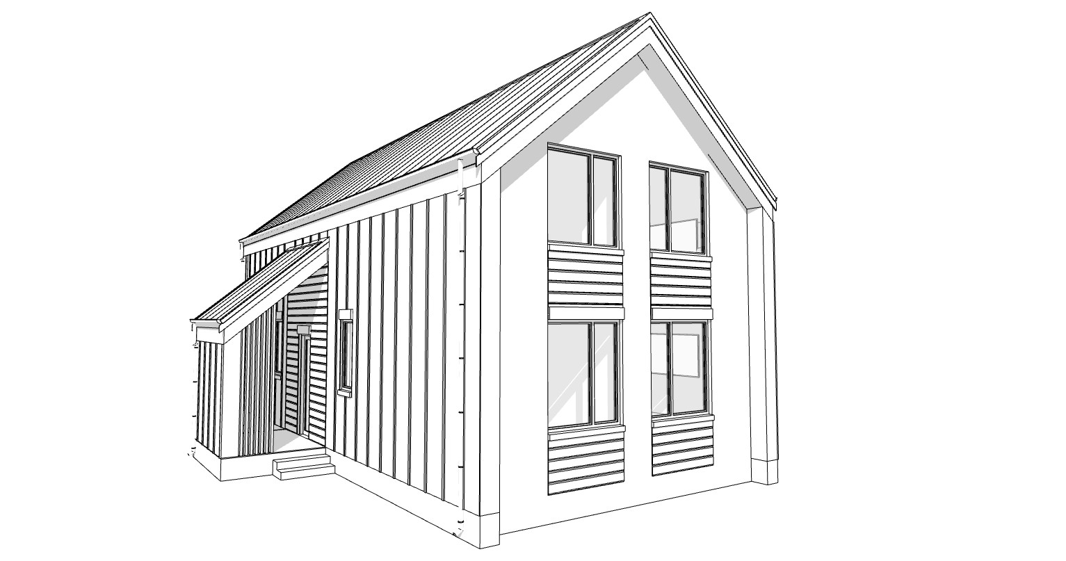 40’x52′ 2-Story, 4 Bed, 3-Bath Cozy Barnhouse Architectural Plans PDF Download.