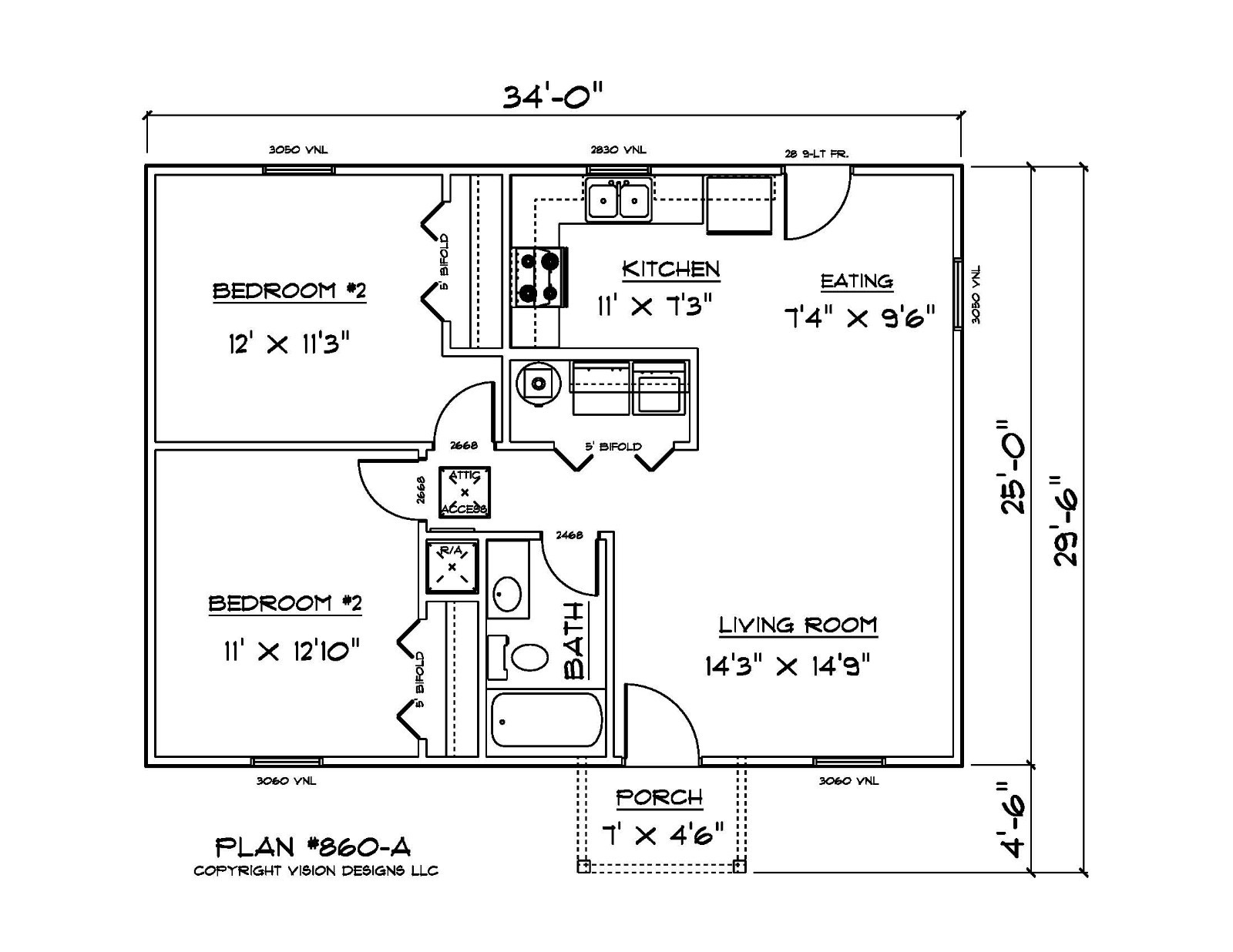 House Plan PDFs for 860 Sq. Ft. Investment House Plan