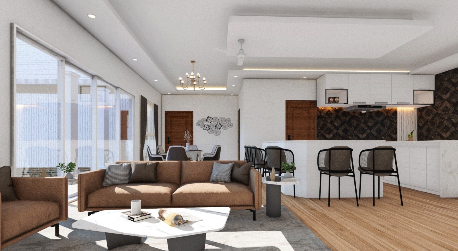 Plans for a 2 Bedroom Home with 5-Car Garage, Workshop, Attic Room, and Basement