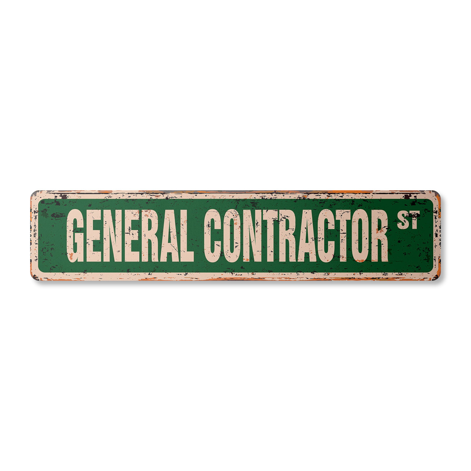 GENERAL CONTRACTOR Vintage Street Sign blueprints home house build architect