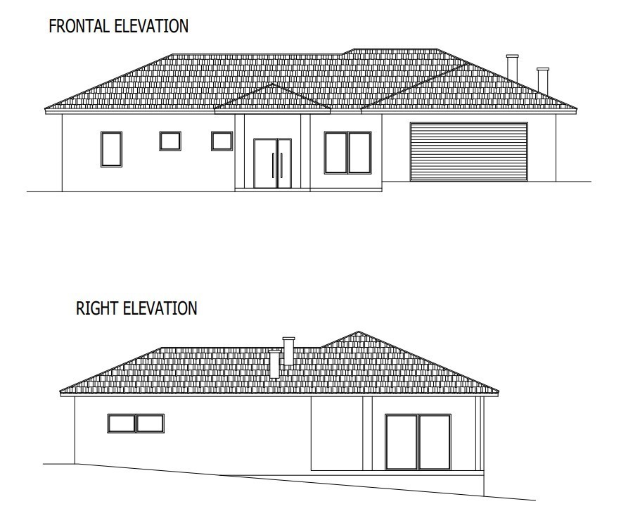 Modern 3 Bedroom 1.5 Bathroom House Floor Plans Blueprints CAD, 1953SQFT/181.4m2